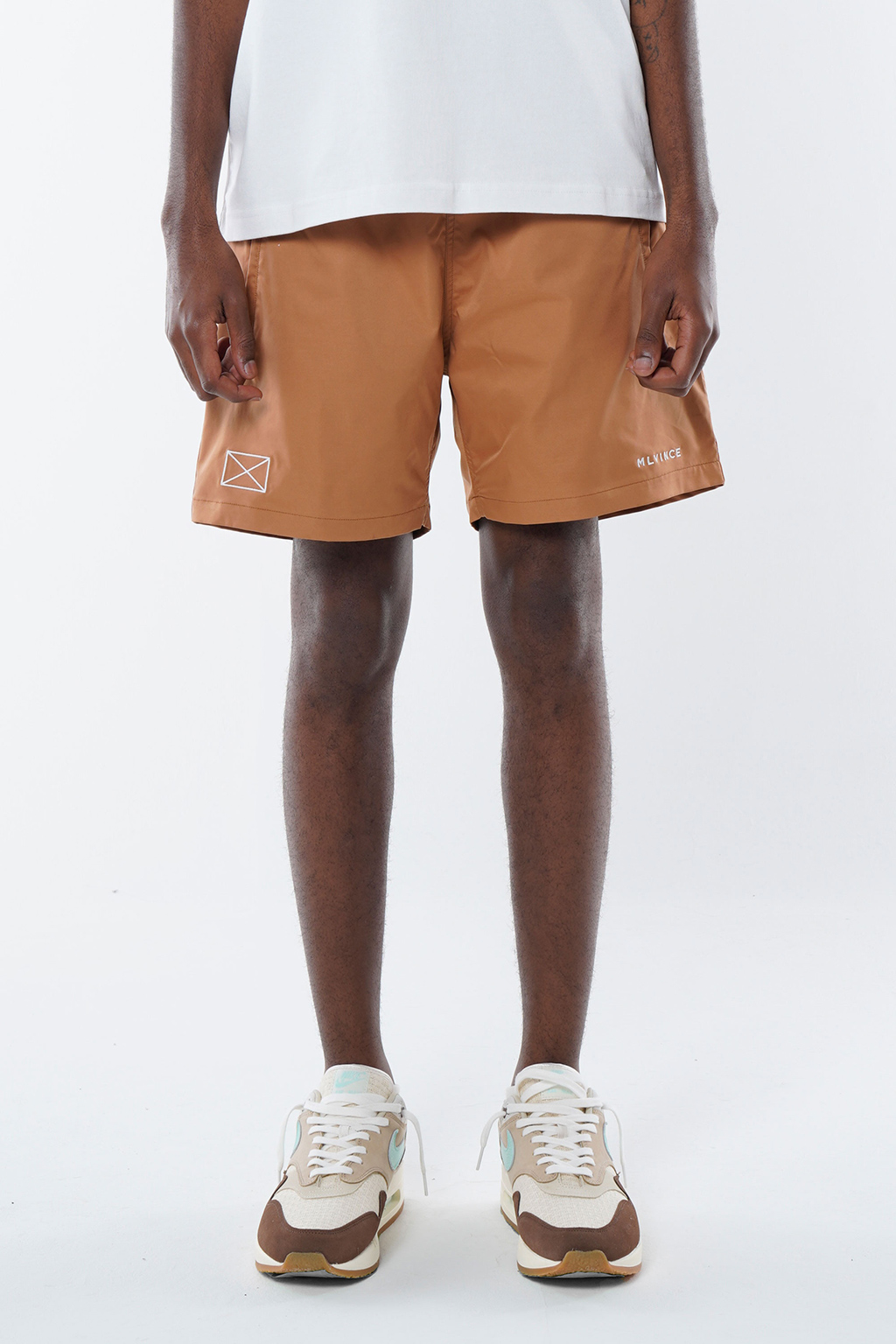 LIMONTA CLASSIC LOGO SHORTS - BROWN