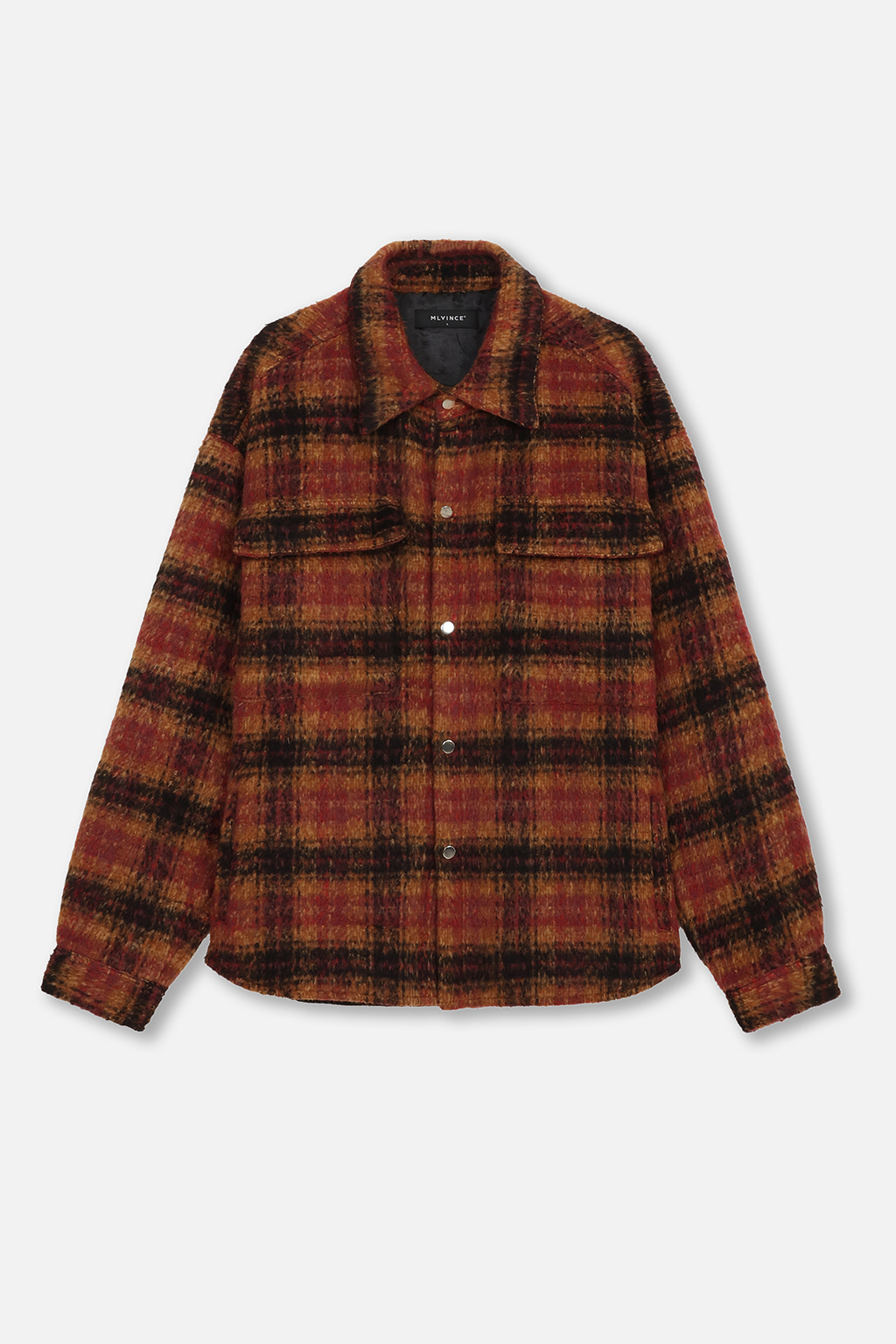 OVERSIZED CHECK JACKET - BROWN - MLVINCE