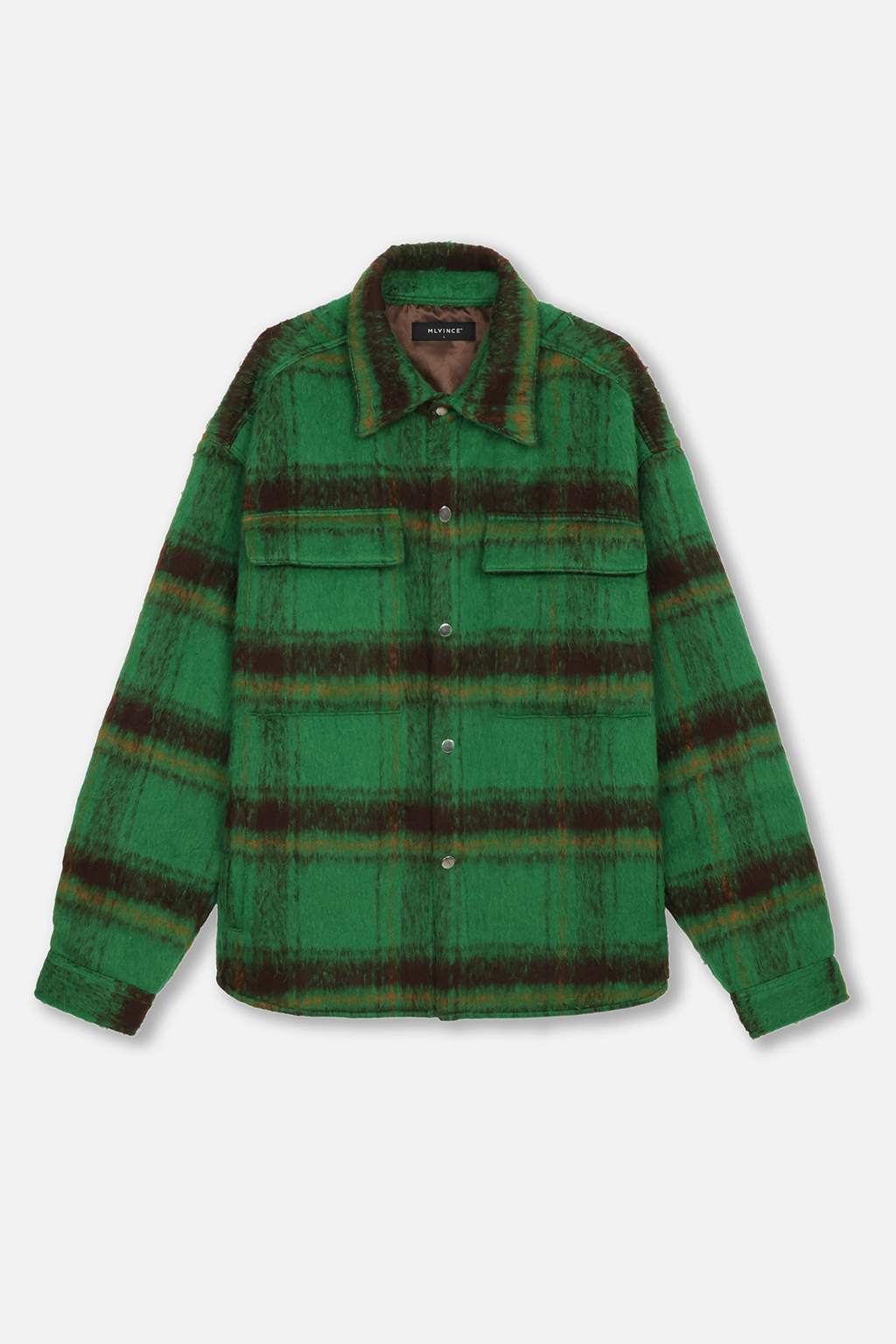 OVERSIZED CHECK JACKET - GREEN - MLVINCE