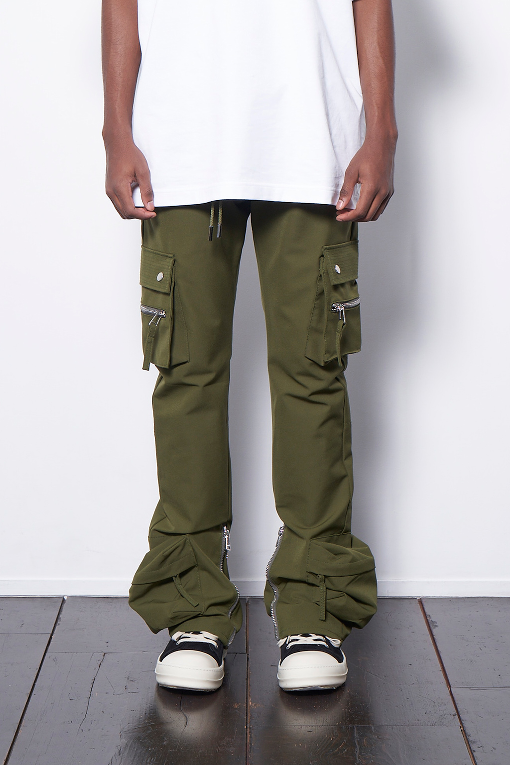 TYPE-4 SLIM STRETCH CARGO PANTS - OLIVE - MLVINCE