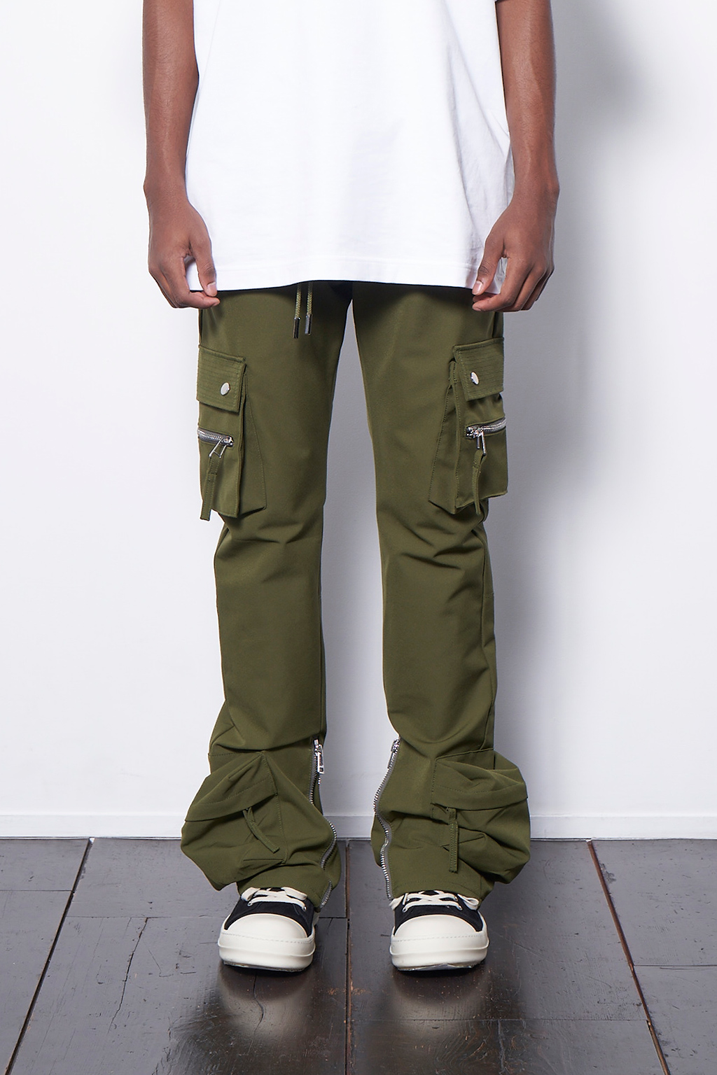 TYPE-4 SLIM STRETCH CARGO PANTS - OLIVE