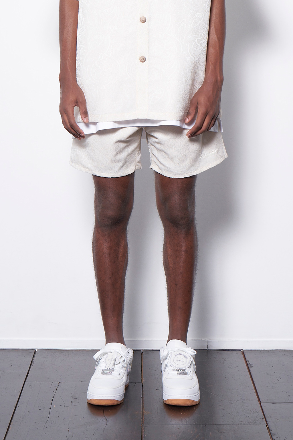 【美品】MLVINCE PAISLEY WHITE ショーツ　XL 美品】MLVINCE PAISLEY WHITE ショーツXL