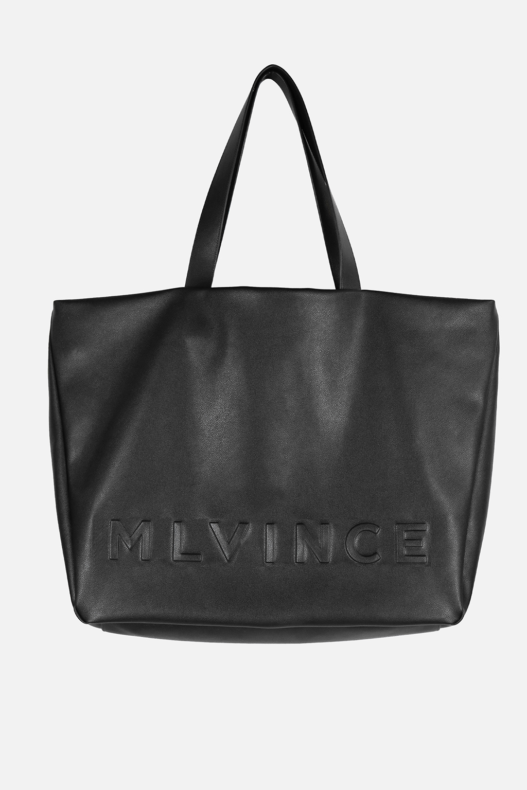 FAUX LEATHER BIG TOTE BAG - BLACK - MLVINCE