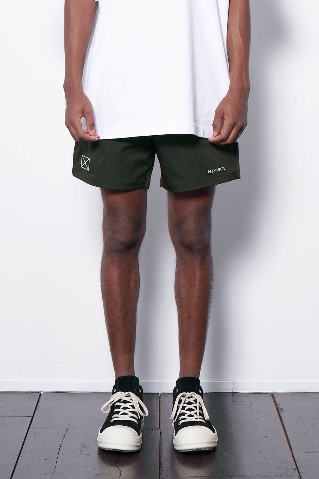 LIMONTA CLASSIC LOGO SHORTS - OLIVE - MLVINCE