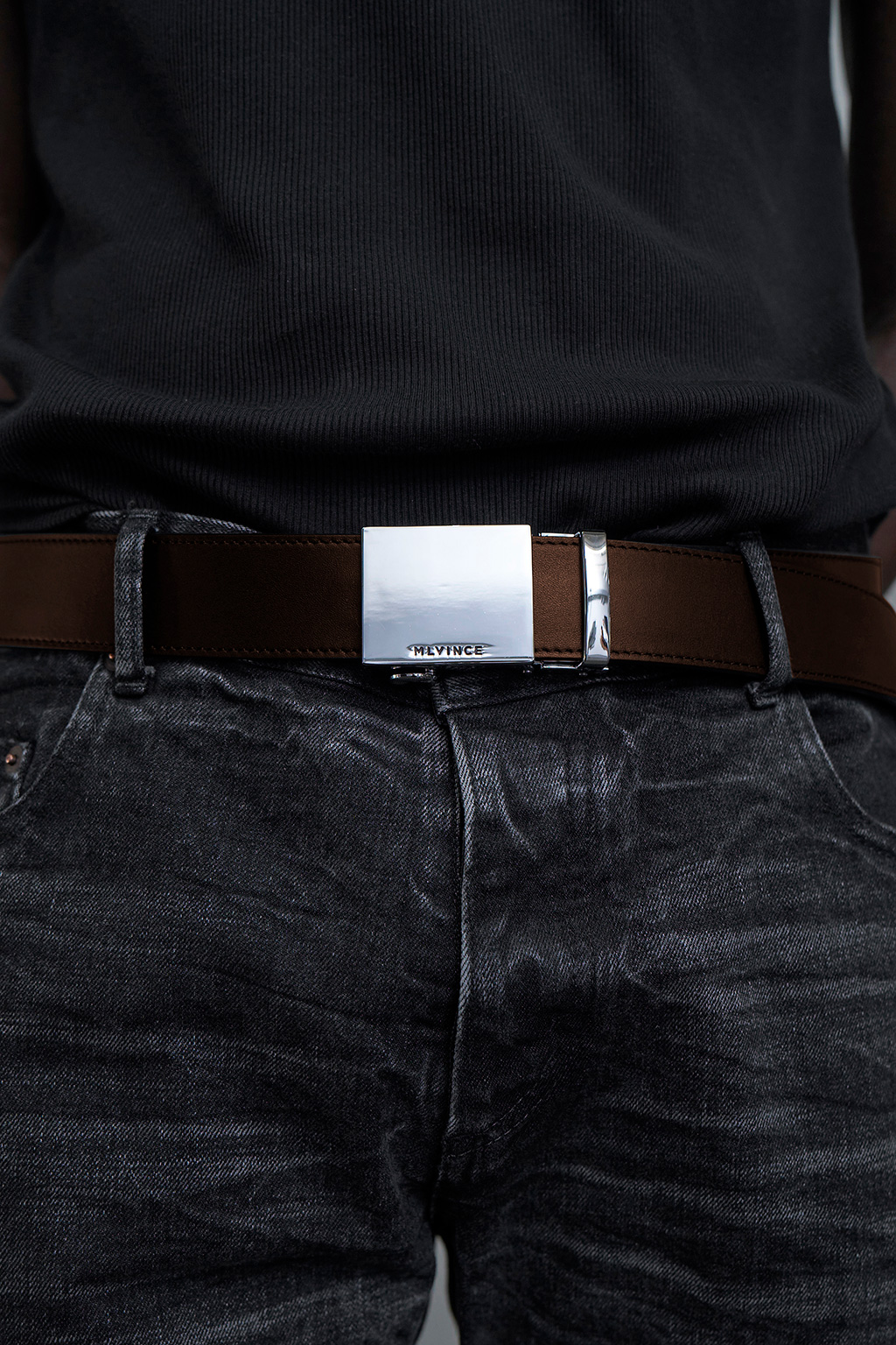 mlvince ベルト LEATHER G.I. BELT - BROWN - MLVINCE