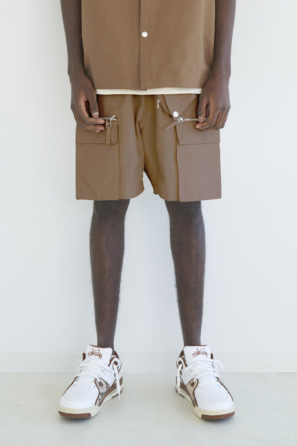 MLVINCE NYLON CARGO SHORTS – NYLON CARGO SHORTS - BROWN - MLVINCE