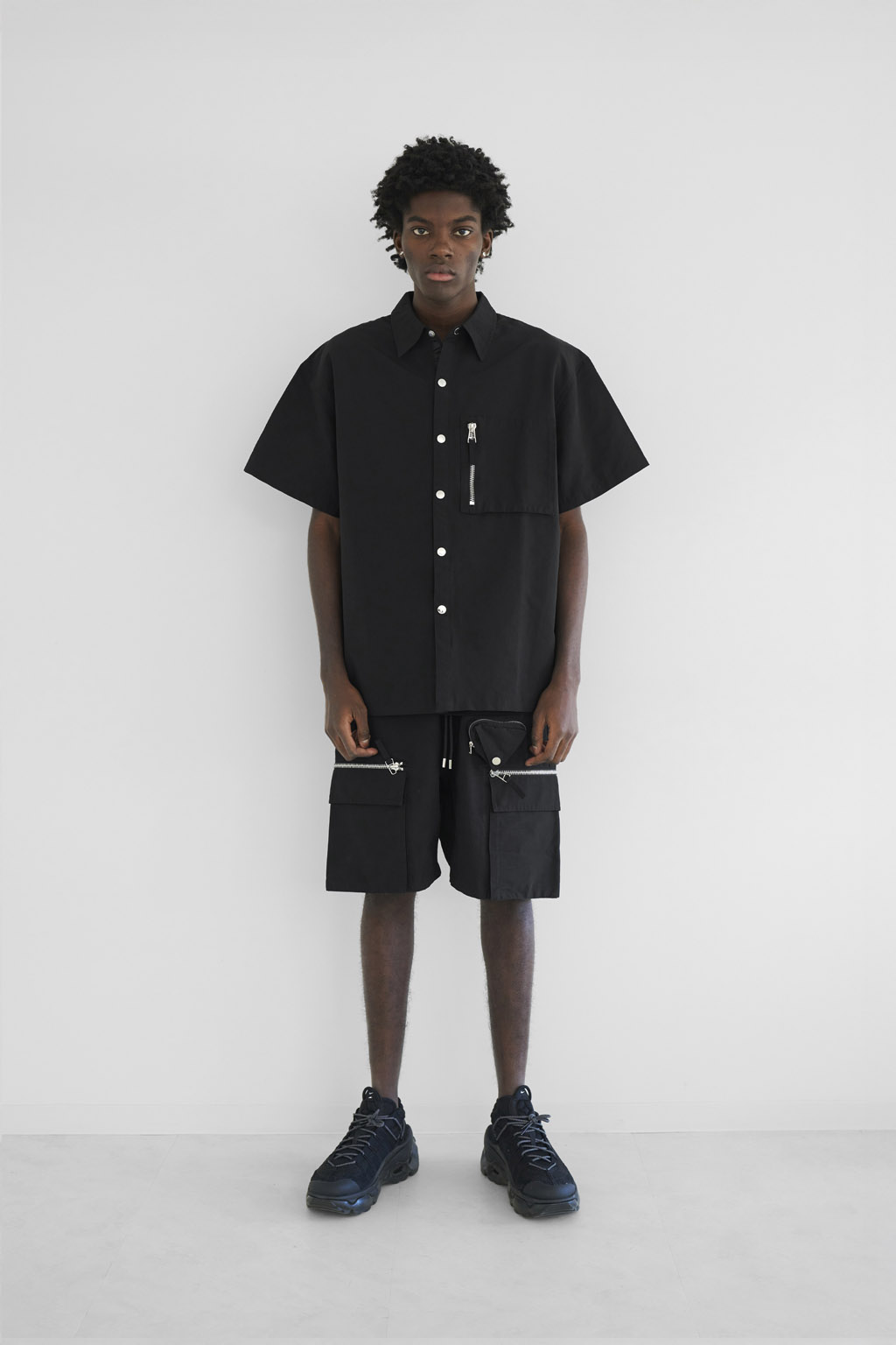NYLON S/S SHIRTS - BLACK - MLVINCE