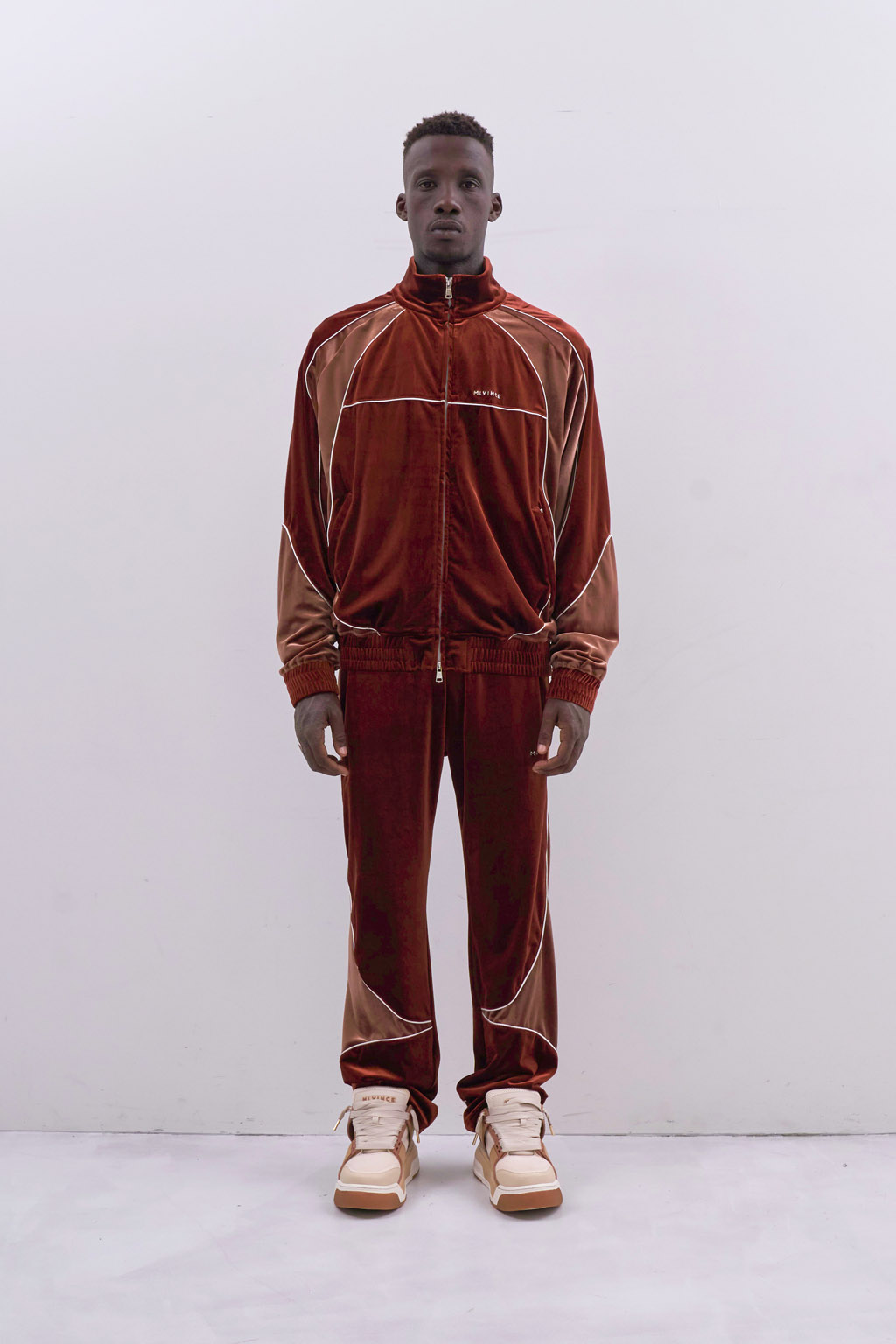 VELOR TRACK JACKET - BROWN - MLVINCE