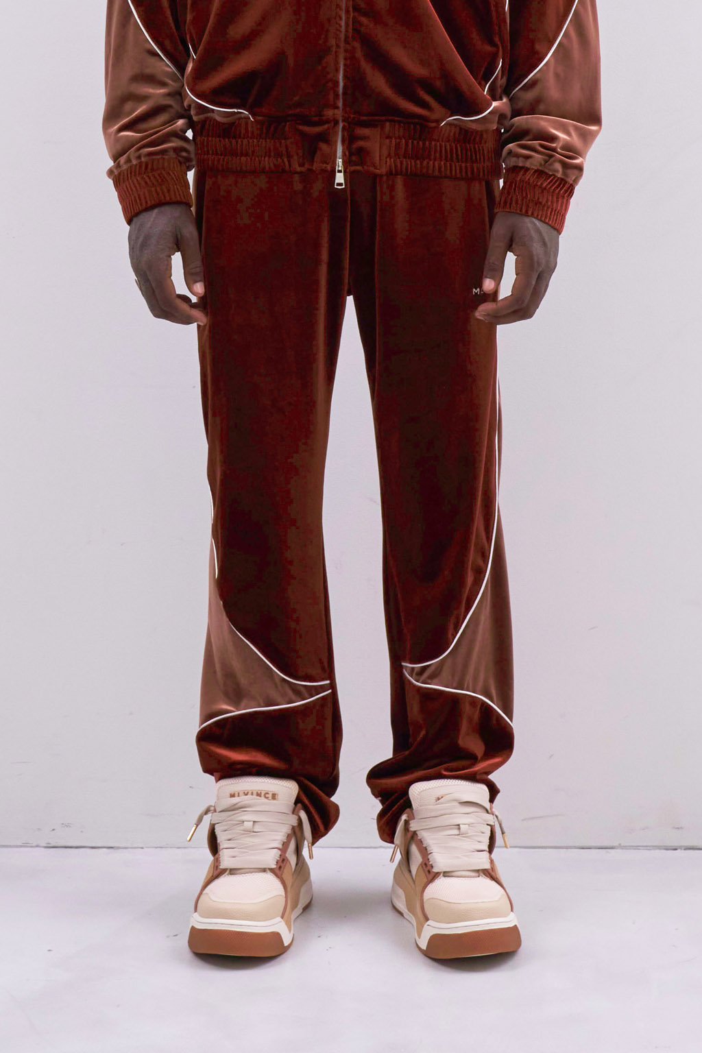 VELOR TRACK PANTS - BROWN - MLVINCE