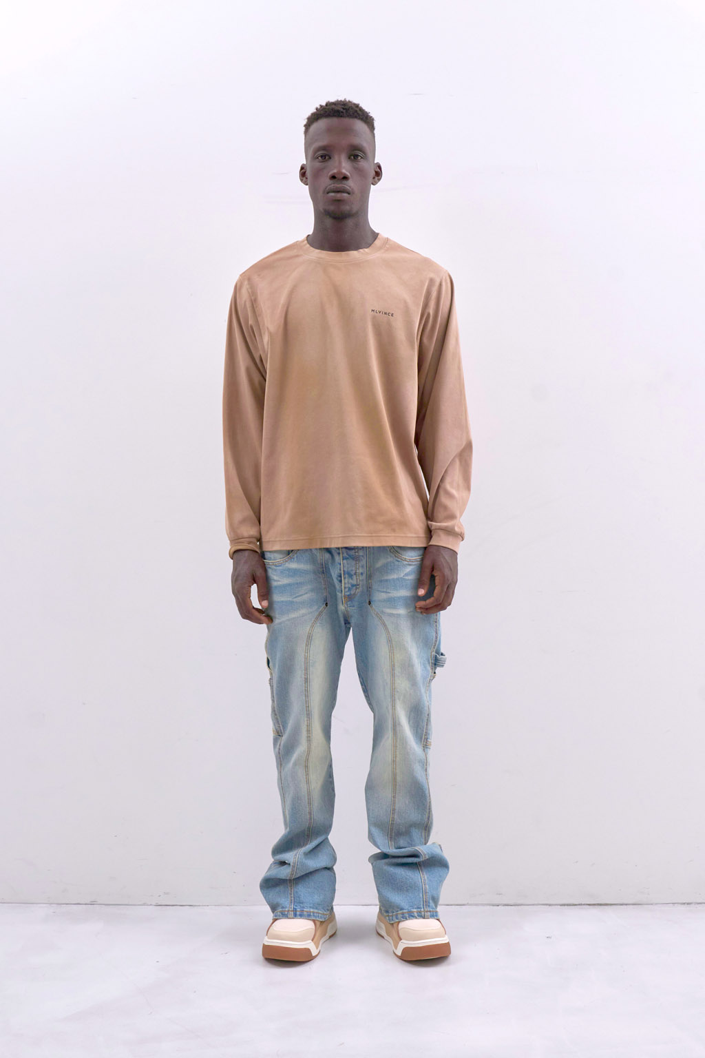 CLASSIC LOGO L/S TEE - BROWN - MLVINCE