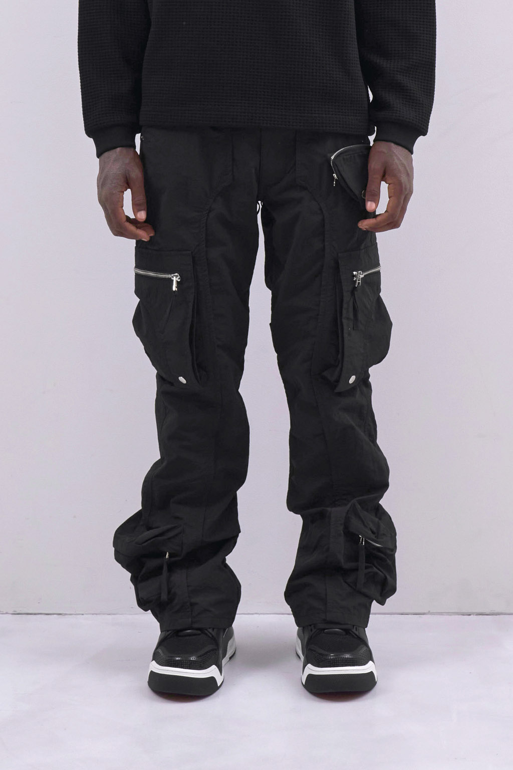 パンツ MLVINCE TACTICAL NYLON CARGO PANTS MLVINCE(メルヴィンス)｜ NYLON HOLSTER CARGO PANTS BLACK 正規