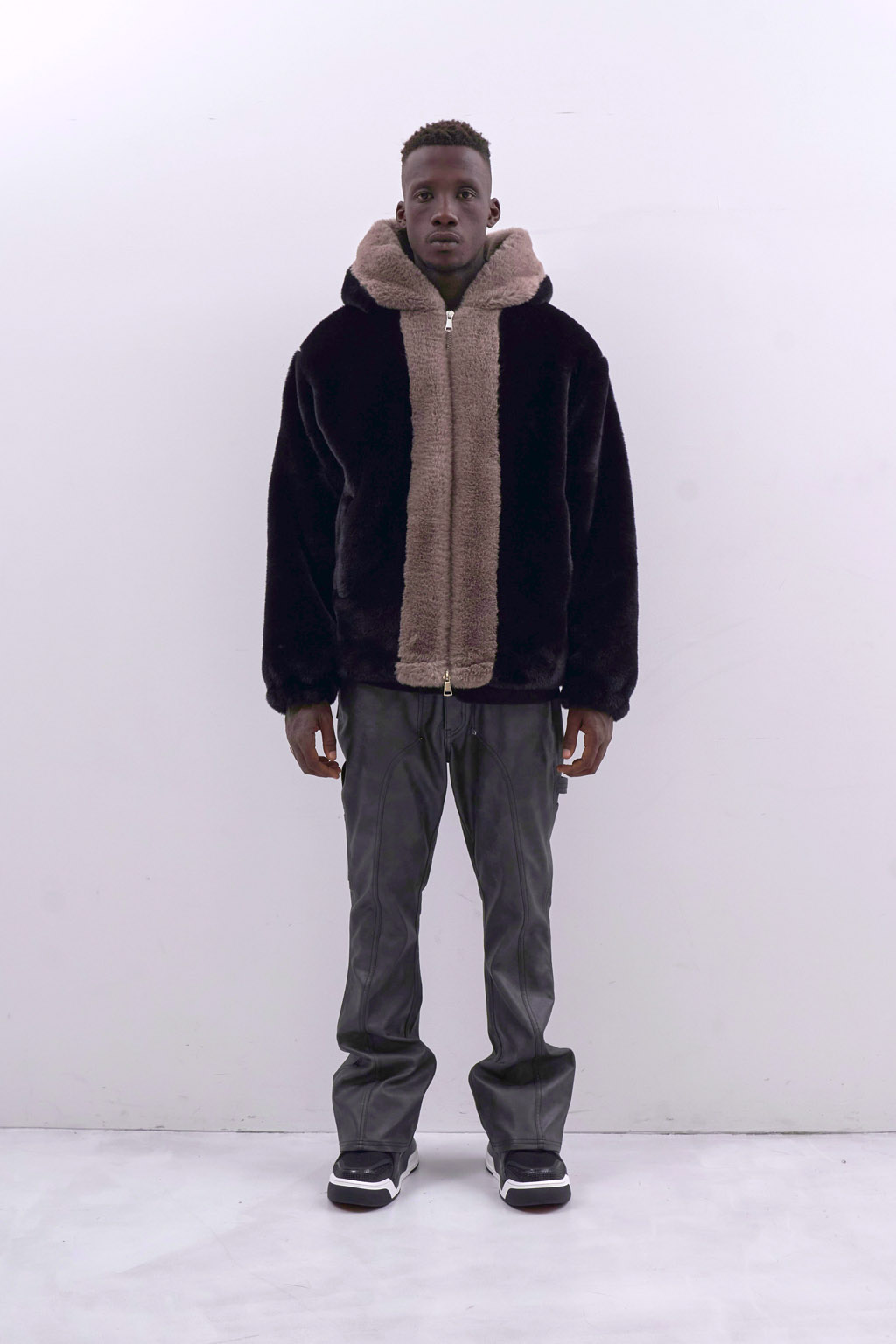 FAUX FUR JACKET - BLACK - MLVINCE