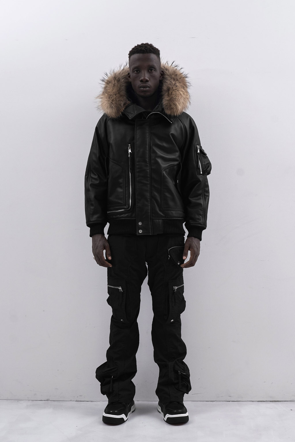 LEATHER N-2B JACKET - BLACK - MLVINCE