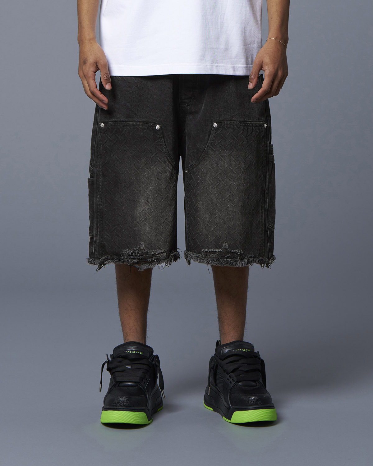 DOUBLE KNEE HOLSTER SHORTS - BLACK - MLVINCE